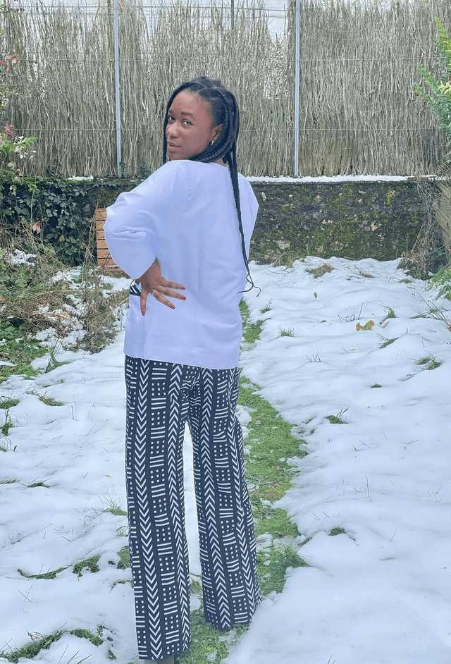 Pantalon Célia wax coupe droite