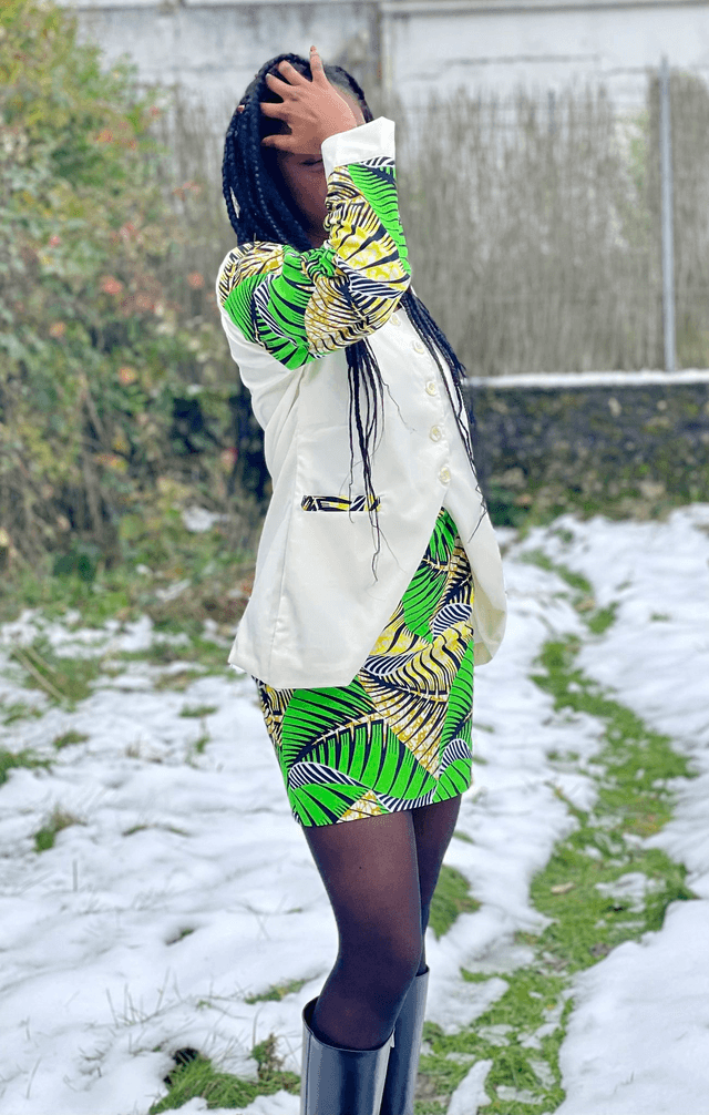 Jupe wax verte Amélia 